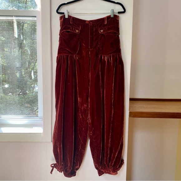 New Free People Lotus Jeans Cargo Velvet Pants High Rise Wide Leg We The Free 30 - Picture 10 of 11